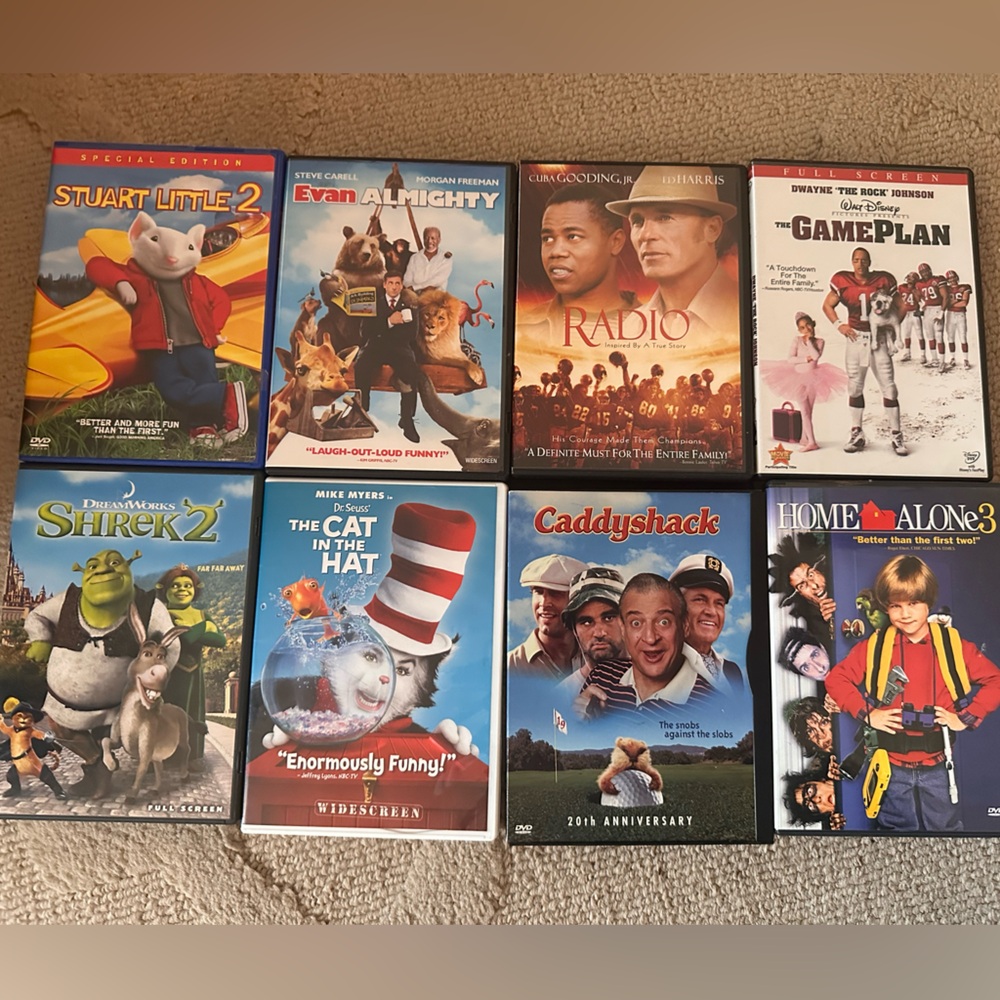 8 DVDS